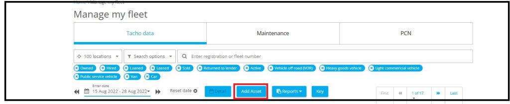 Changes to Asset Management
