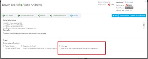 New updates to the Vision driver app