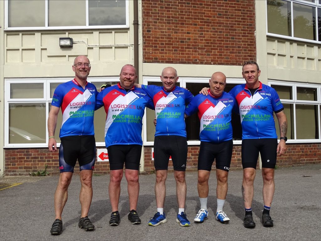 Logistics UK team pedals cross country to raise money for Macmillan Cancer Support