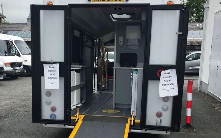 Logistics UK member transforms low floor coach into vaccination unit to help NI communities