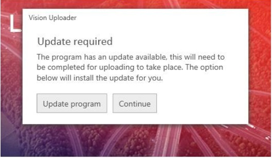 Vision Uploader Upgrade