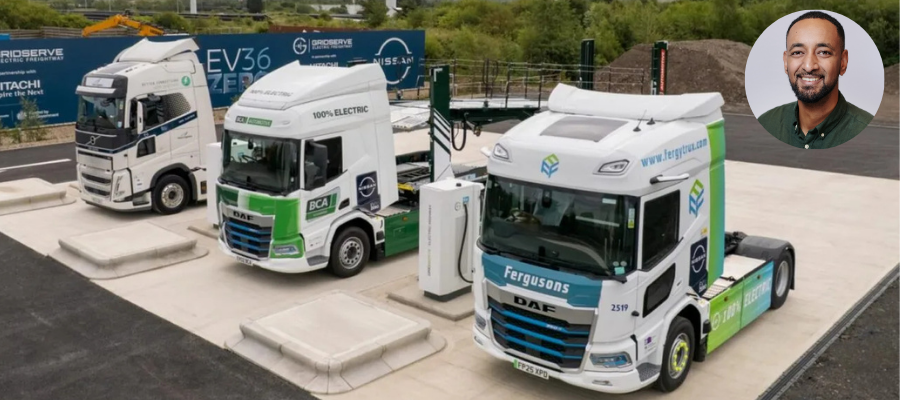 Nissan unveils £1.4 million UK electric truck charging hub