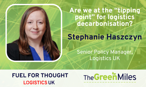 Are we at the “tipping point” for logistics decarbonisation?