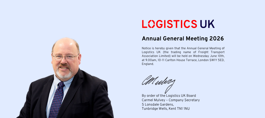 Logistics UK’s AGM taking place on 10 June